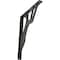 Ekena Millwork Damon Wrought Iron Bracket, (Single center brace), Antiqued Silver 1 1/2"W x 12"D x 15"H BKTM01X12X15SDAASV - alternate 1